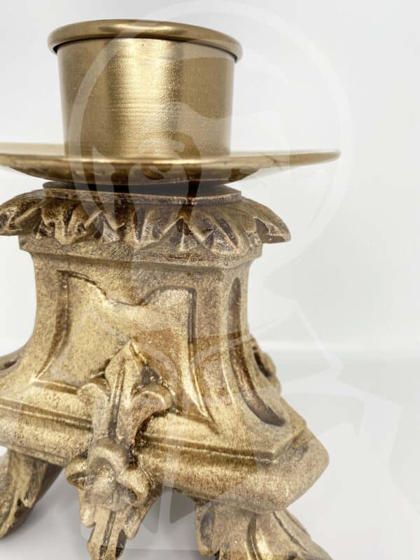 Castiçal em Marfinite Dourado - Image 3