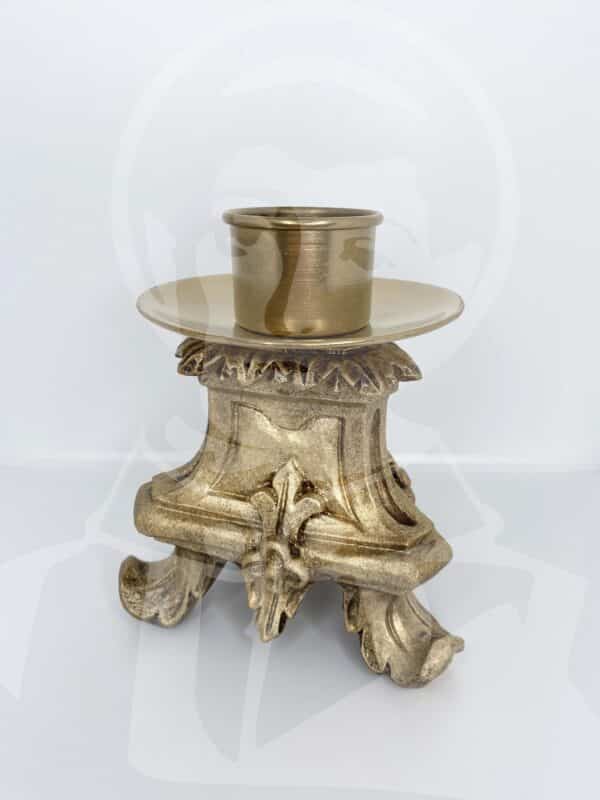 Castiçal em Marfinite Dourado