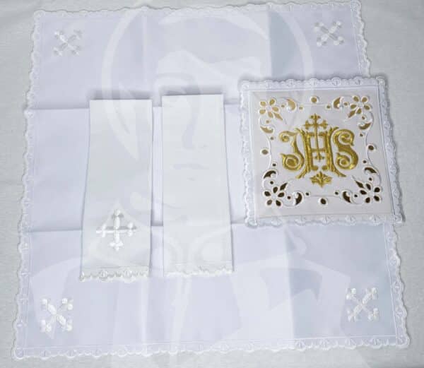 Conjunto Altar Bordado 100% Algodão