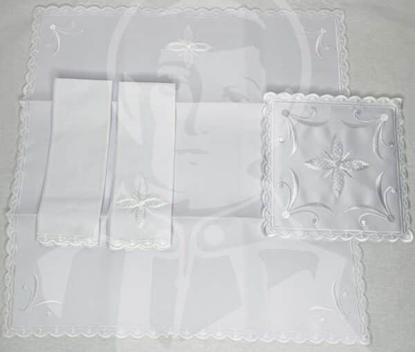 Conjunto Altar Bordado 100% Algodão