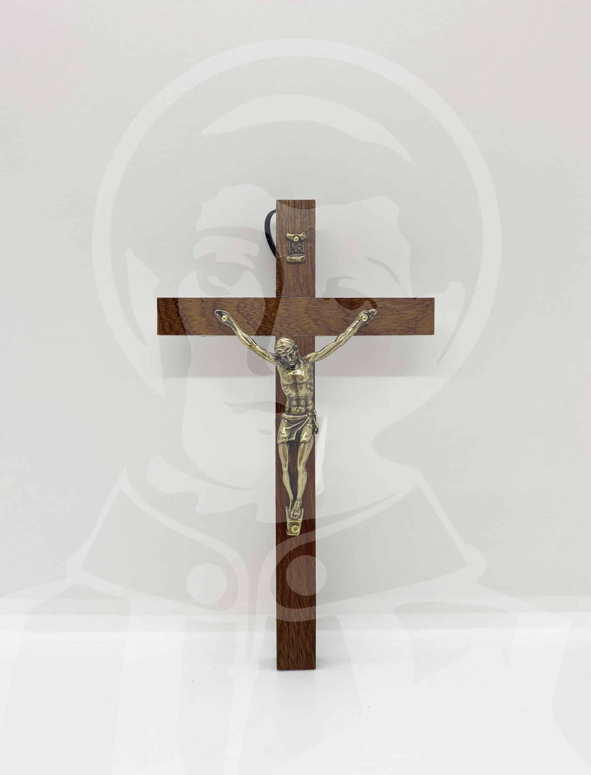Crucifixo de Madeira de Parede - 16cm
