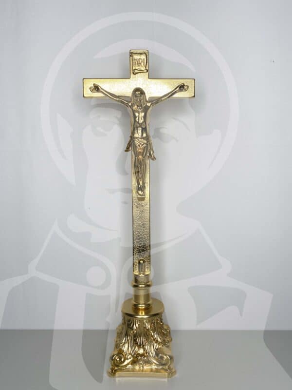 Cruz de Altar Banho de Ouro de 24kts - 49cm