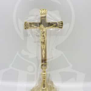 Cruz de Altar com Banho de Ouro 27cm