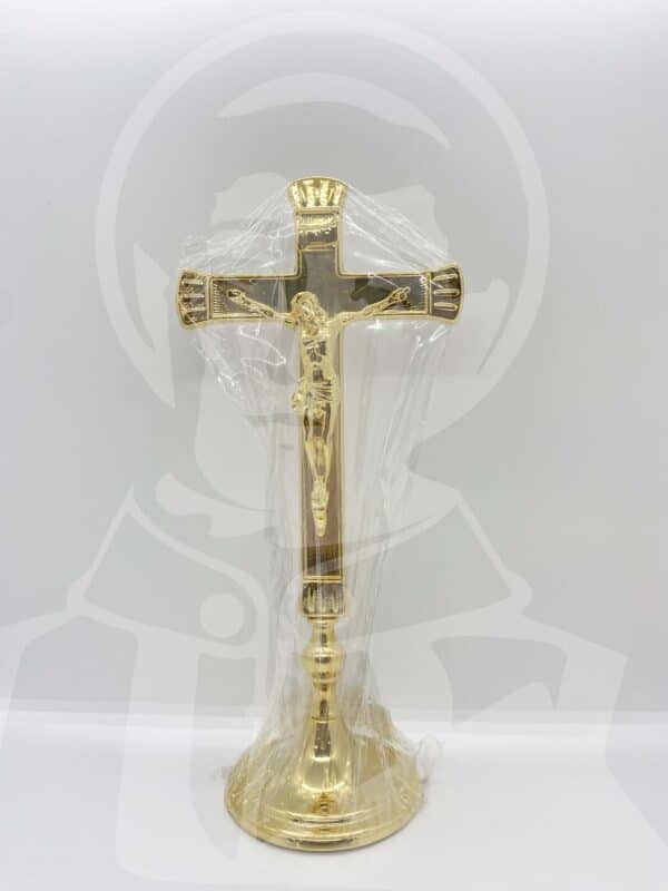 Cruz de Altar com Banho de Ouro 27cm