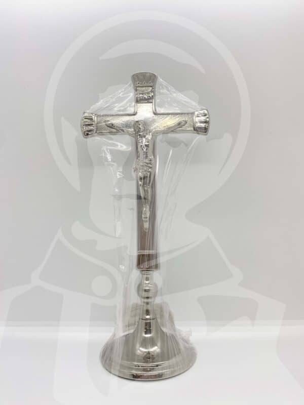 Cruz de Altar com Banho Nikel 27cm