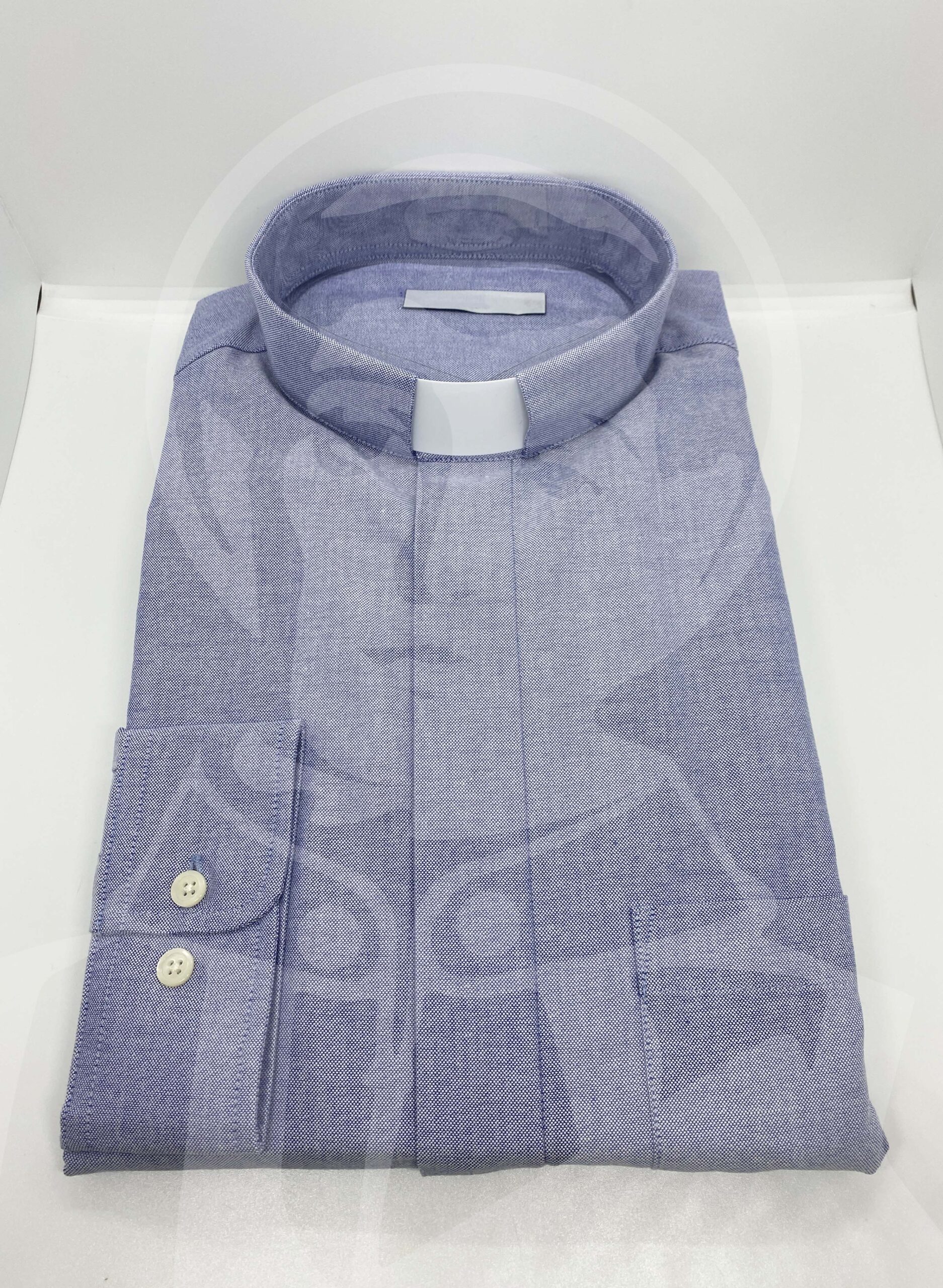 Camisa Riscada com Cabeção Manga Comprida - Azul