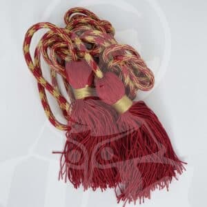Cíngulo de Seda Vermelho e Dourado