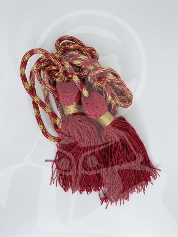 Cíngulo de Seda Vermelho e Dourado