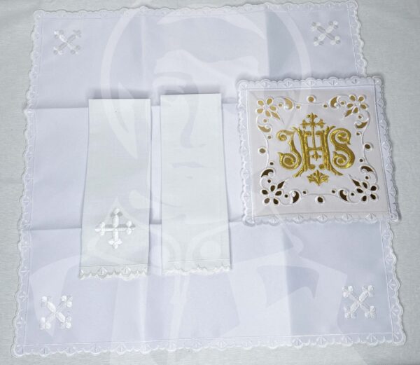Conjunto Altar Bordado 100% Algodão