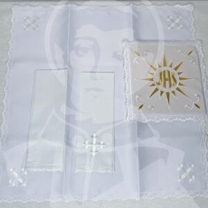 Conjunto Altar Bordado 100% Algodão