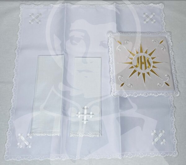 Conjunto Altar Bordado 100% Algodão