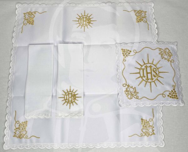 Conjunto Altar Bordado 100% Algodão