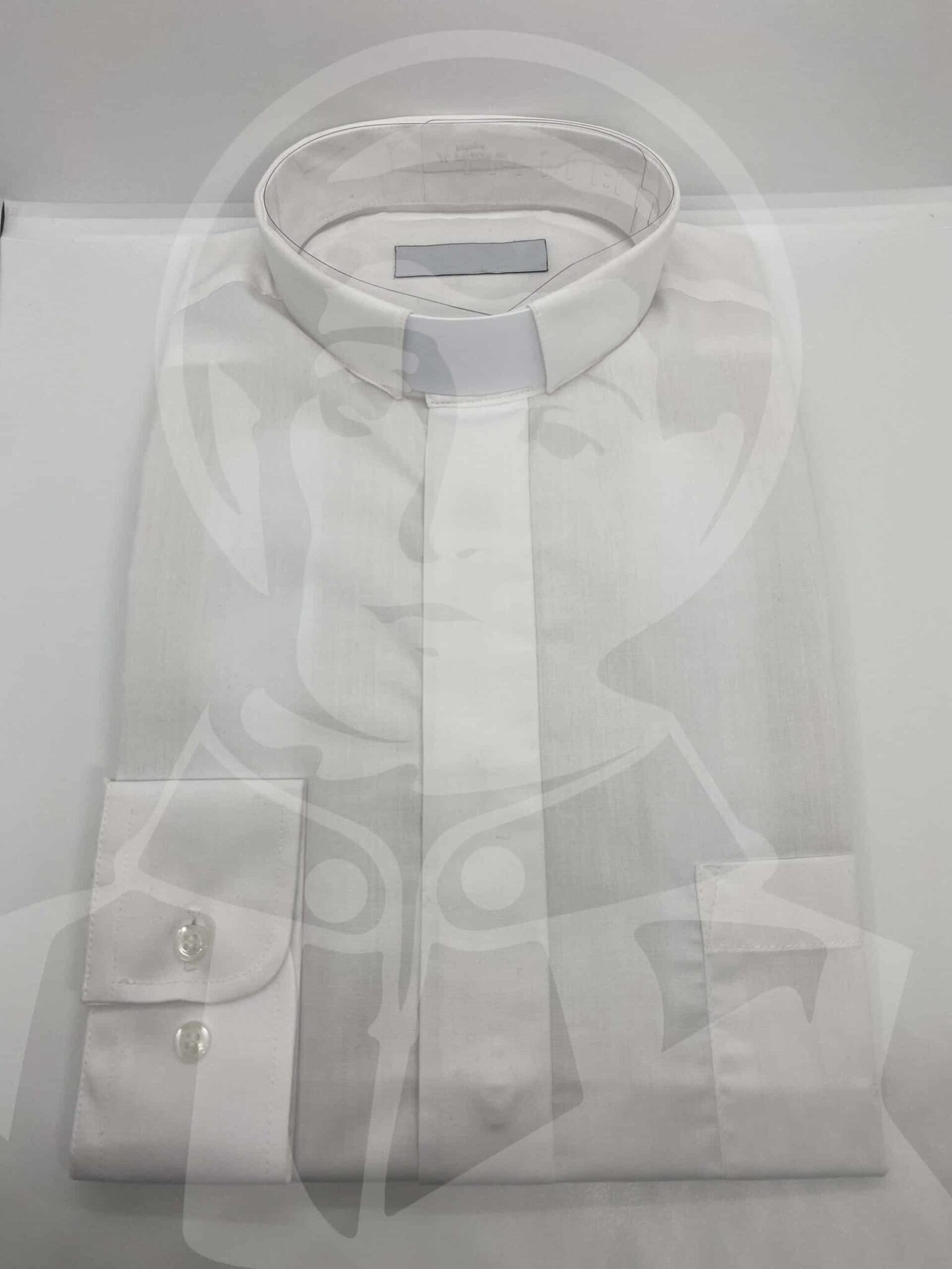 Camisa com Cabeção Lisa Manga Comprida - Branco