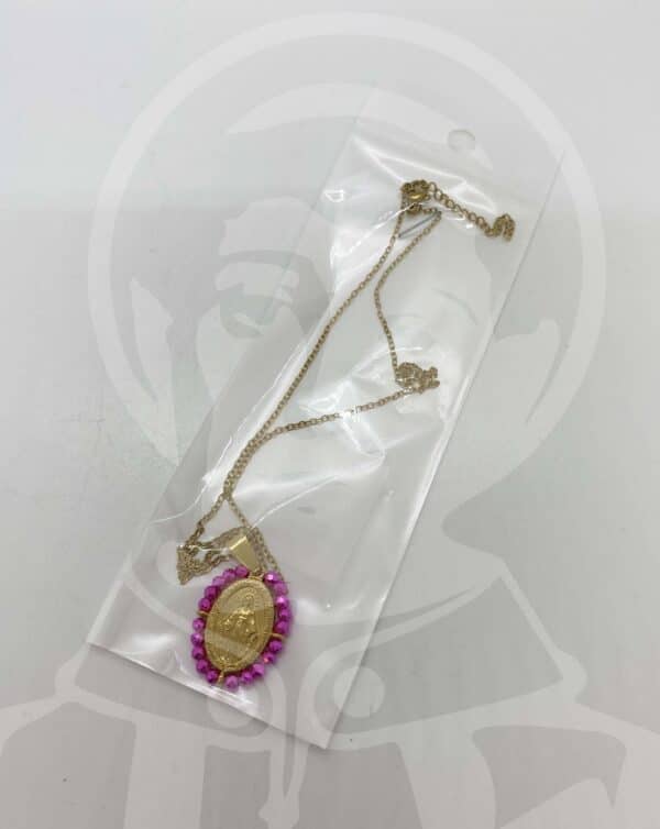 Fio em Aço N.ª Sr.ª Milagrosa com Missangas - Dourado