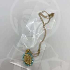 Fio em Aço N.ª Sr.ª Milagrosa com Missangas - Dourado