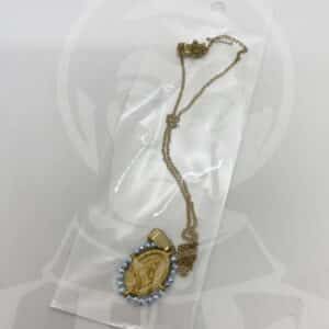 Fio em Aço N.ª Sr.ª Milagrosa com Missangas - Dourado