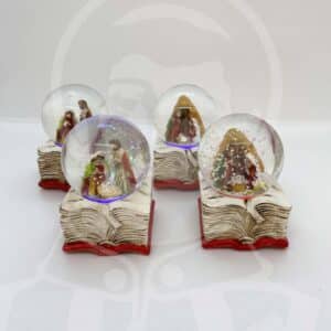 Globo de Neve Sagrada Família com Luz