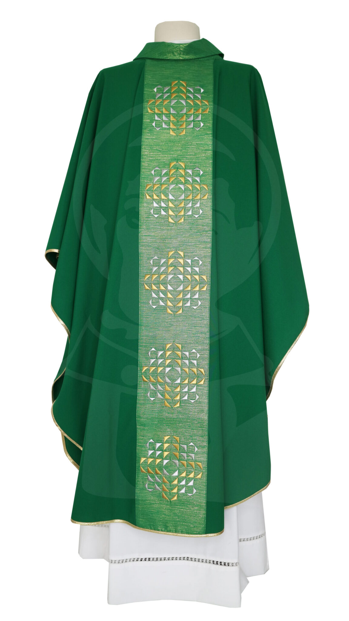 Casula Verde com Estolão Bordado