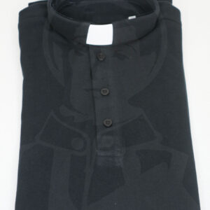 Polo Manga Curta com Cabeção - Preto