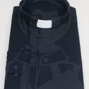 Camisa Lisa com Cabeção - Azul Escuro