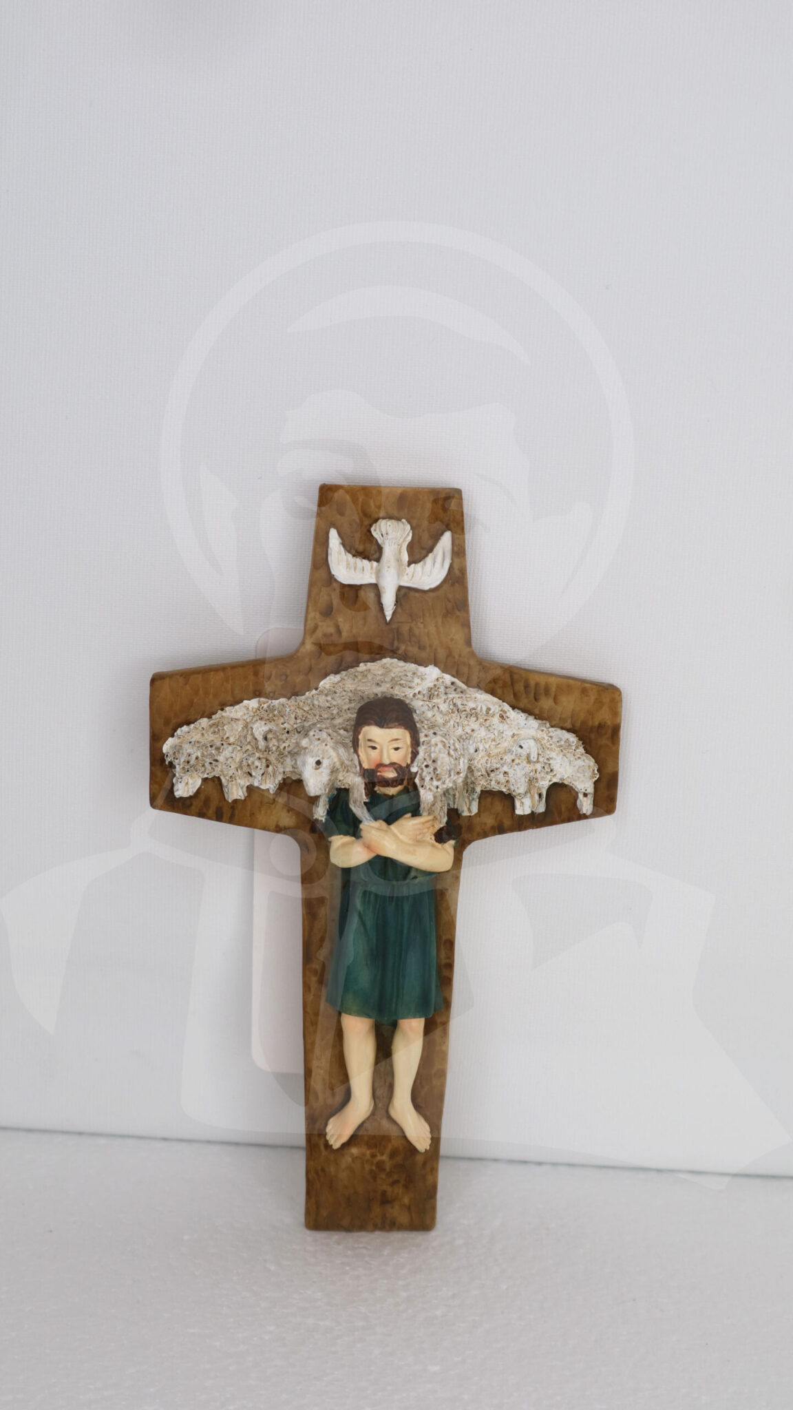 Cruz Papa Francisco em Resina - 15cm