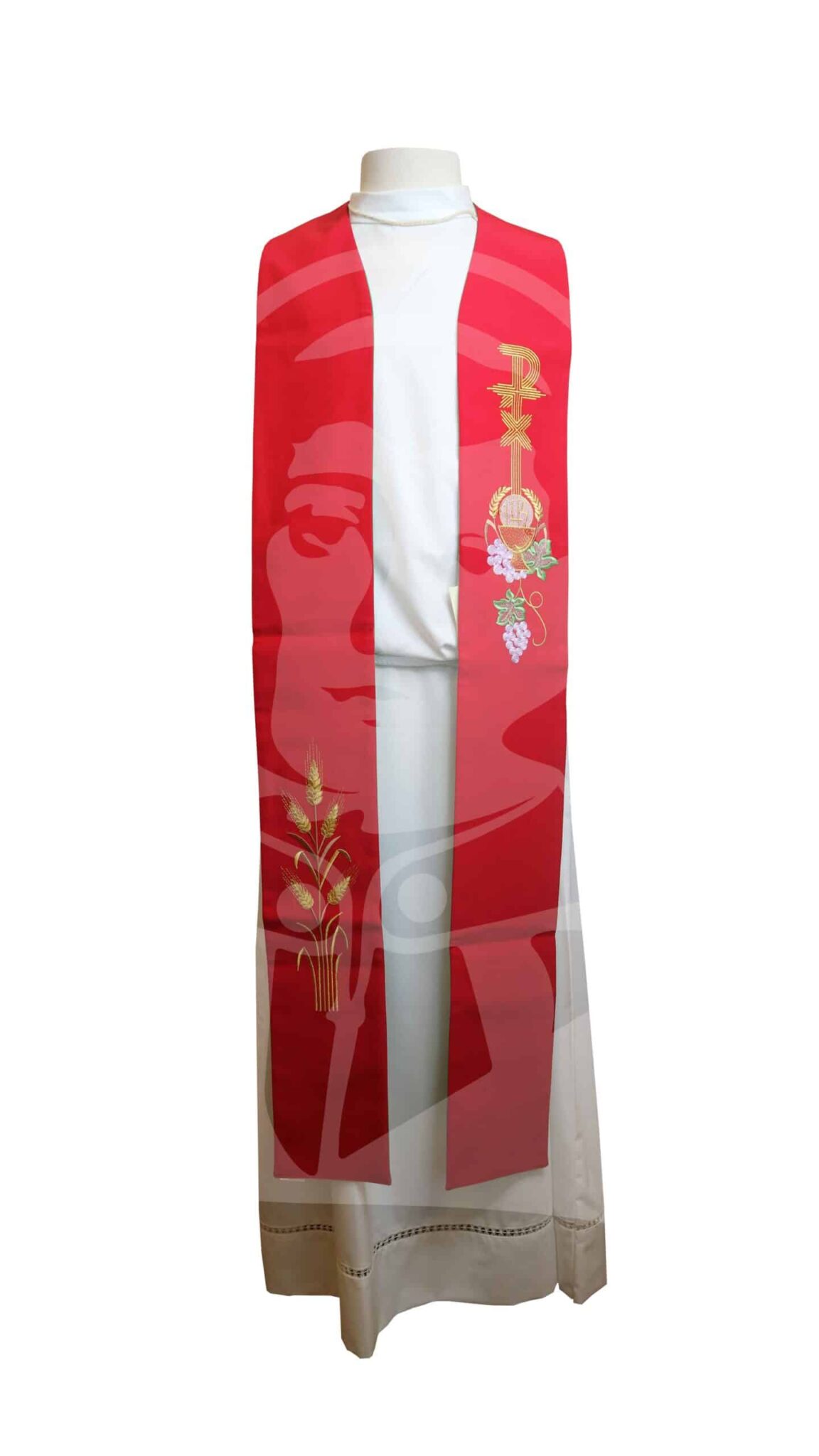 Estola Dupla Verde/Vermelha