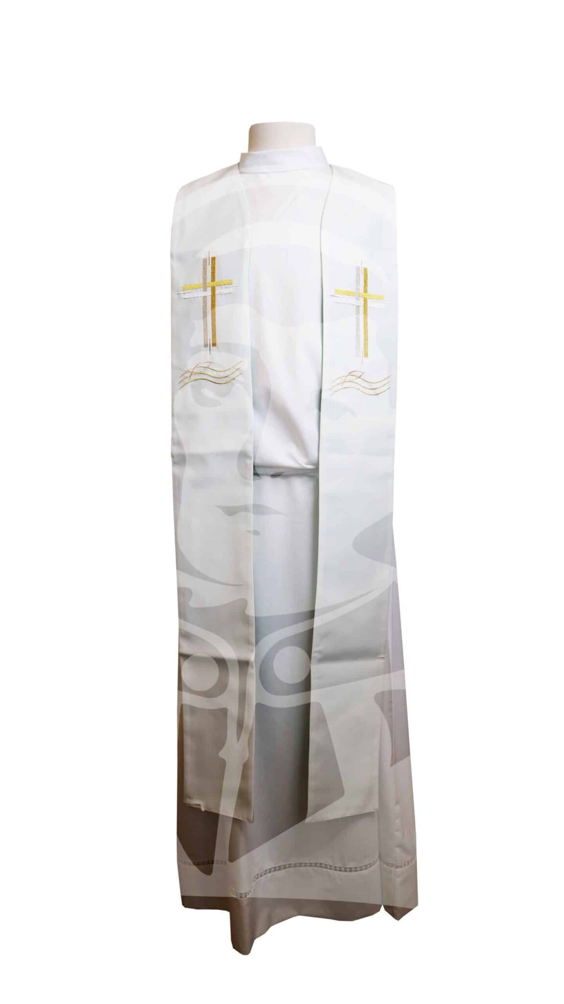 Estola Dupla Verde/Branco - Image 3