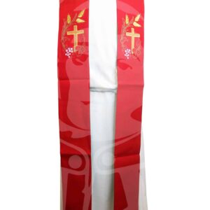 Estola Dupla Verde/Vermelho