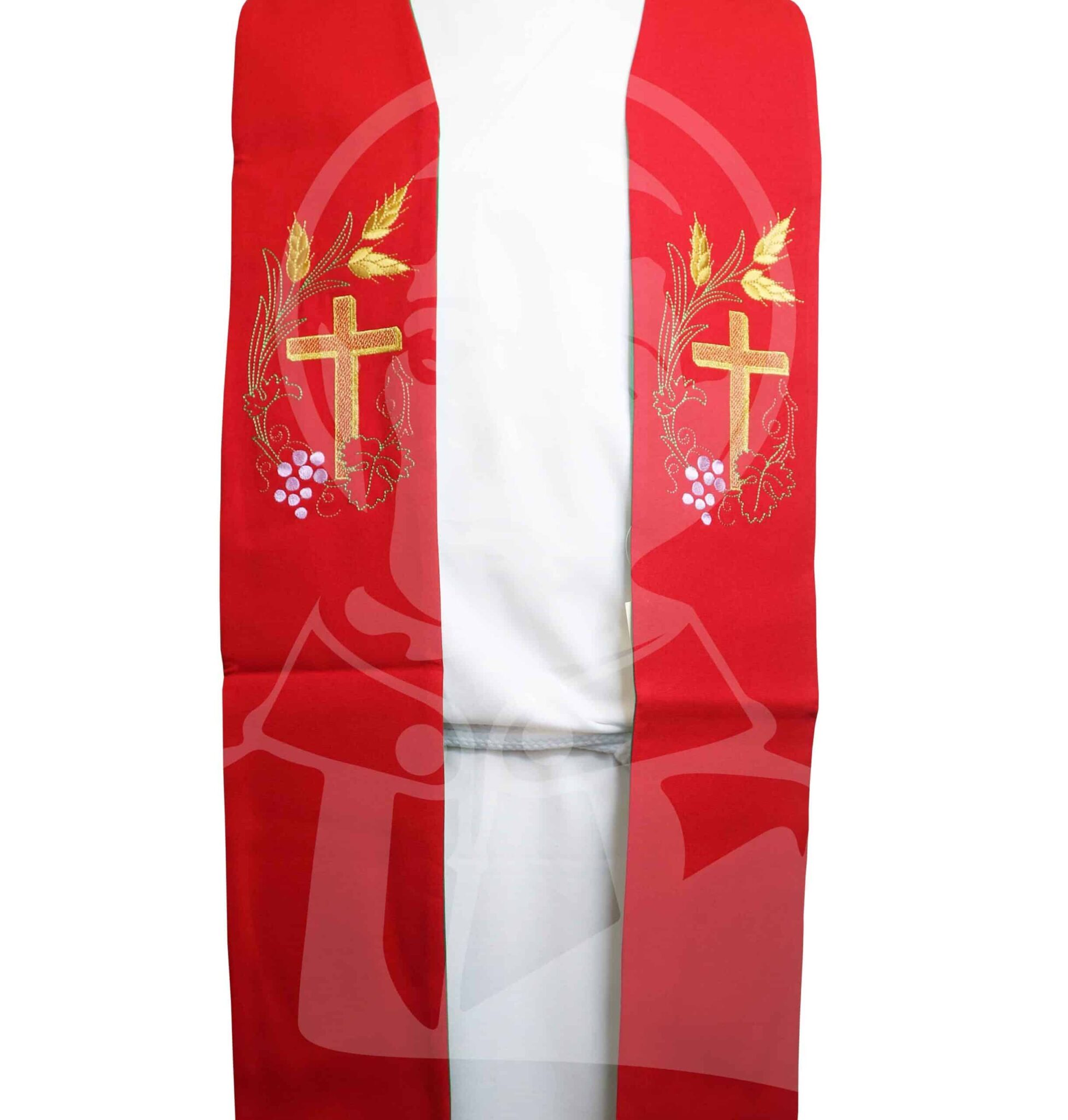 Estola Dupla Verde/Vermelho - Image 2