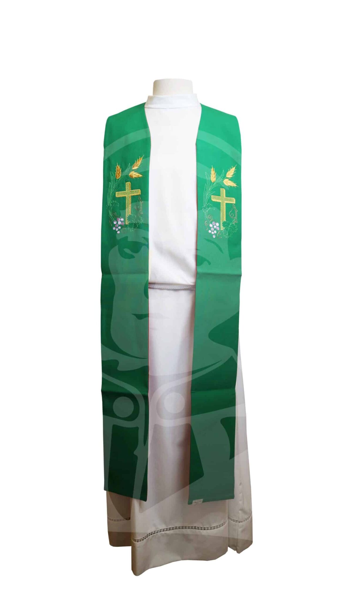 Estola Dupla Verde/Vermelho - Image 3