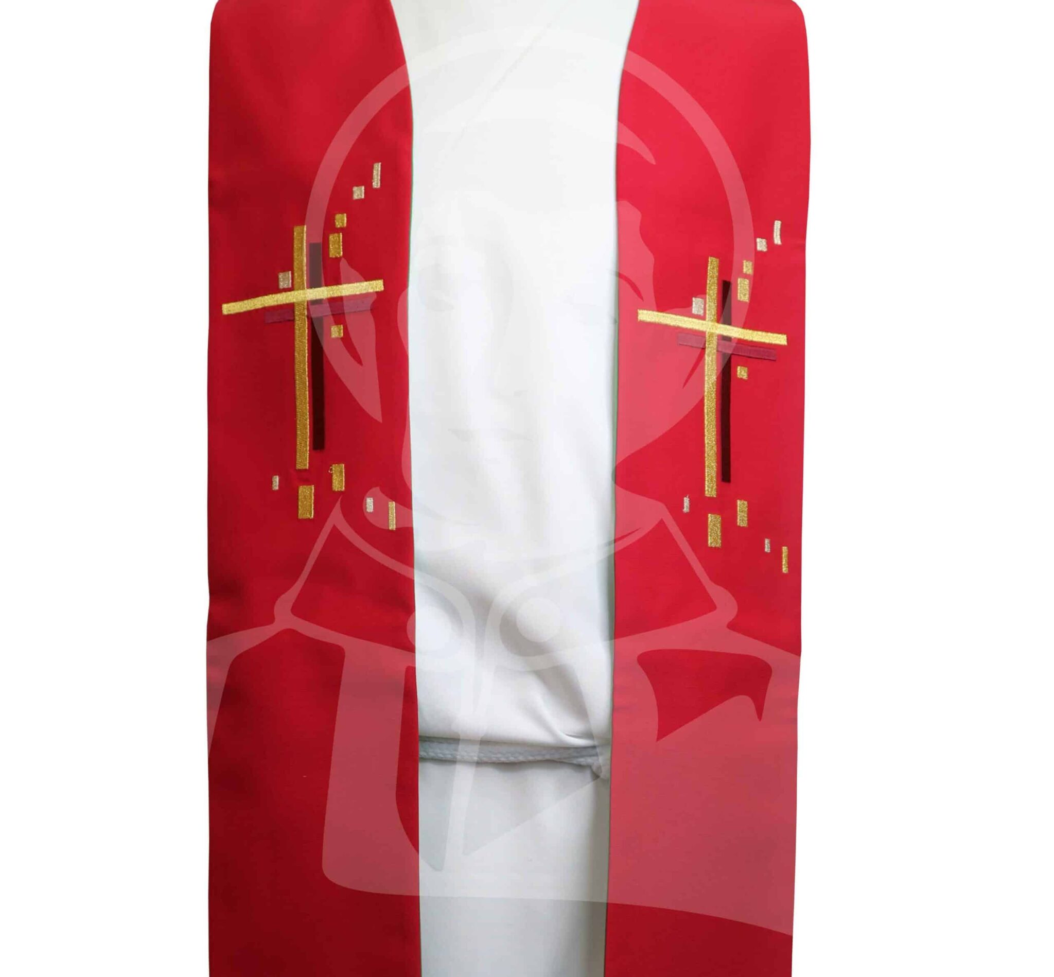 Estola Dupla Verde/Vermelho - Image 2