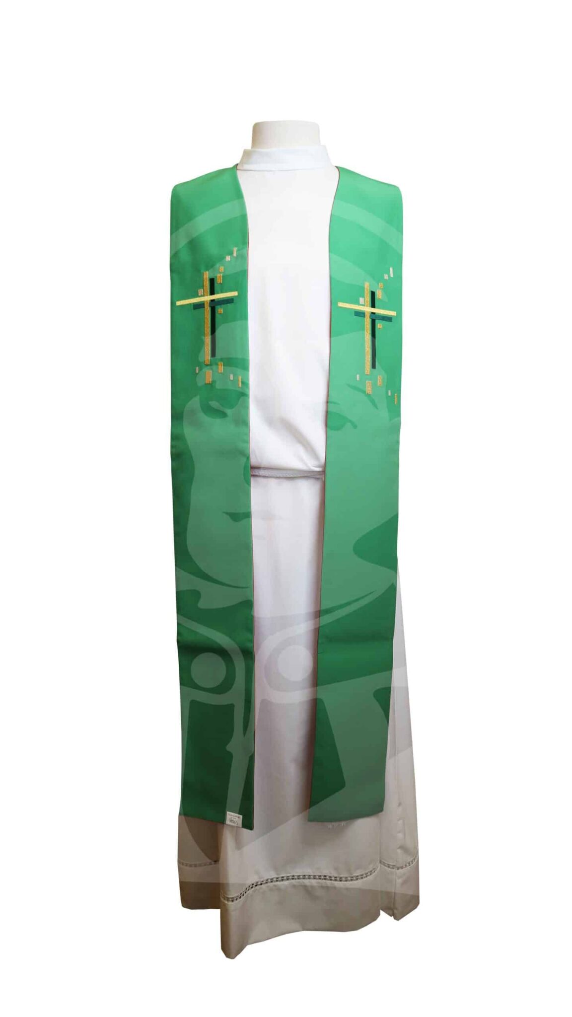 Estola Dupla Verde/Vermelho - Image 3