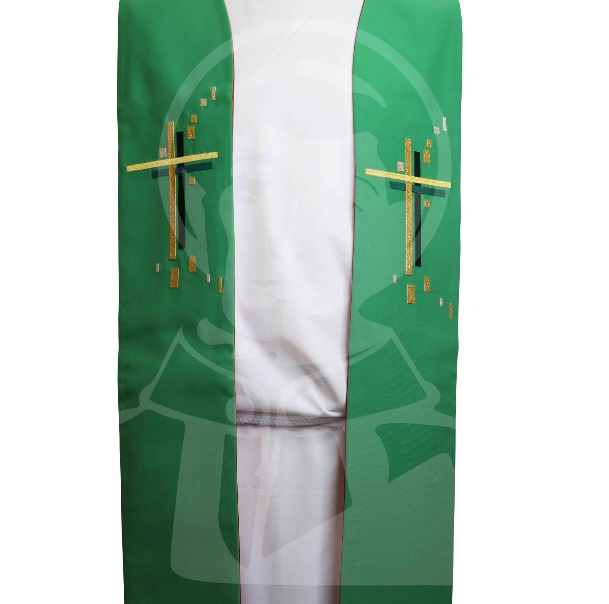 Estola Dupla Verde/Vermelho - Image 4