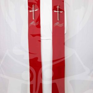 Estola Dupla Verde/Vermelho