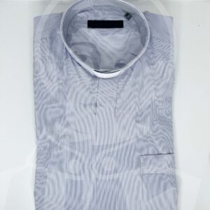 Camisa Riscada com Cabeção - Azul