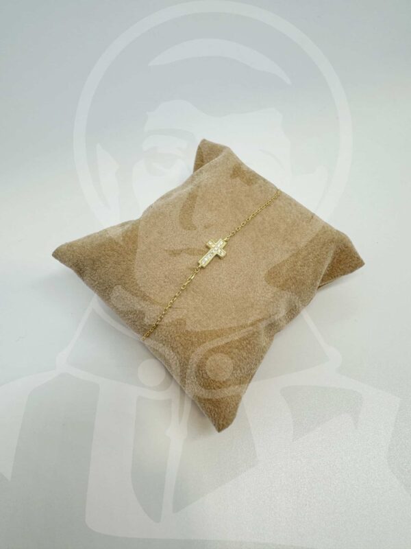 Pulseira de Prata com Cruz