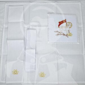 Conjunto Altar Bordado 100% Algodão