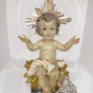 Menino Jesus Sentado com Ovelha 30cm