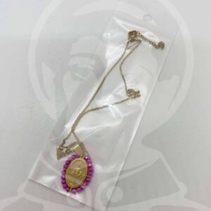 Fio em Aço N.ª Sr.ª Milagrosa com Missangas - Dourado