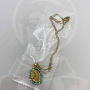 Fio em Aço N.ª Sr.ª Milagrosa com Missangas - Dourado