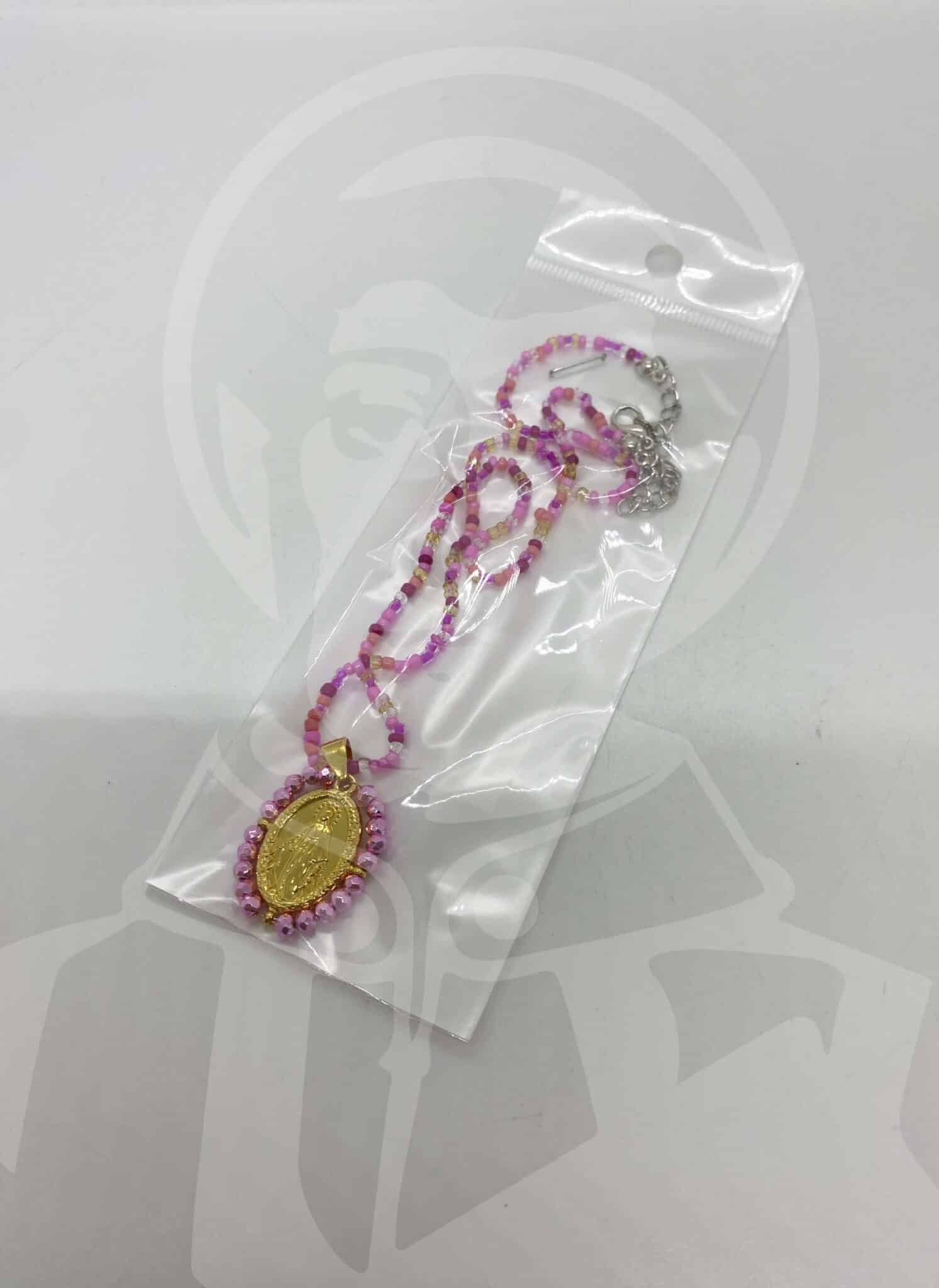 Fio em Aço N.ª Sr.ª Milagrosa com Missangas - Dourado - Image 2