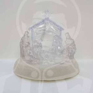 Presépio de Natal com luz e música