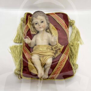 Menino Jesus com Almofada Bordô