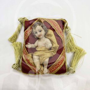 Menino Jesus com Almofada Bordô