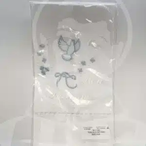 Toalha de Batismo Bordada - Azul