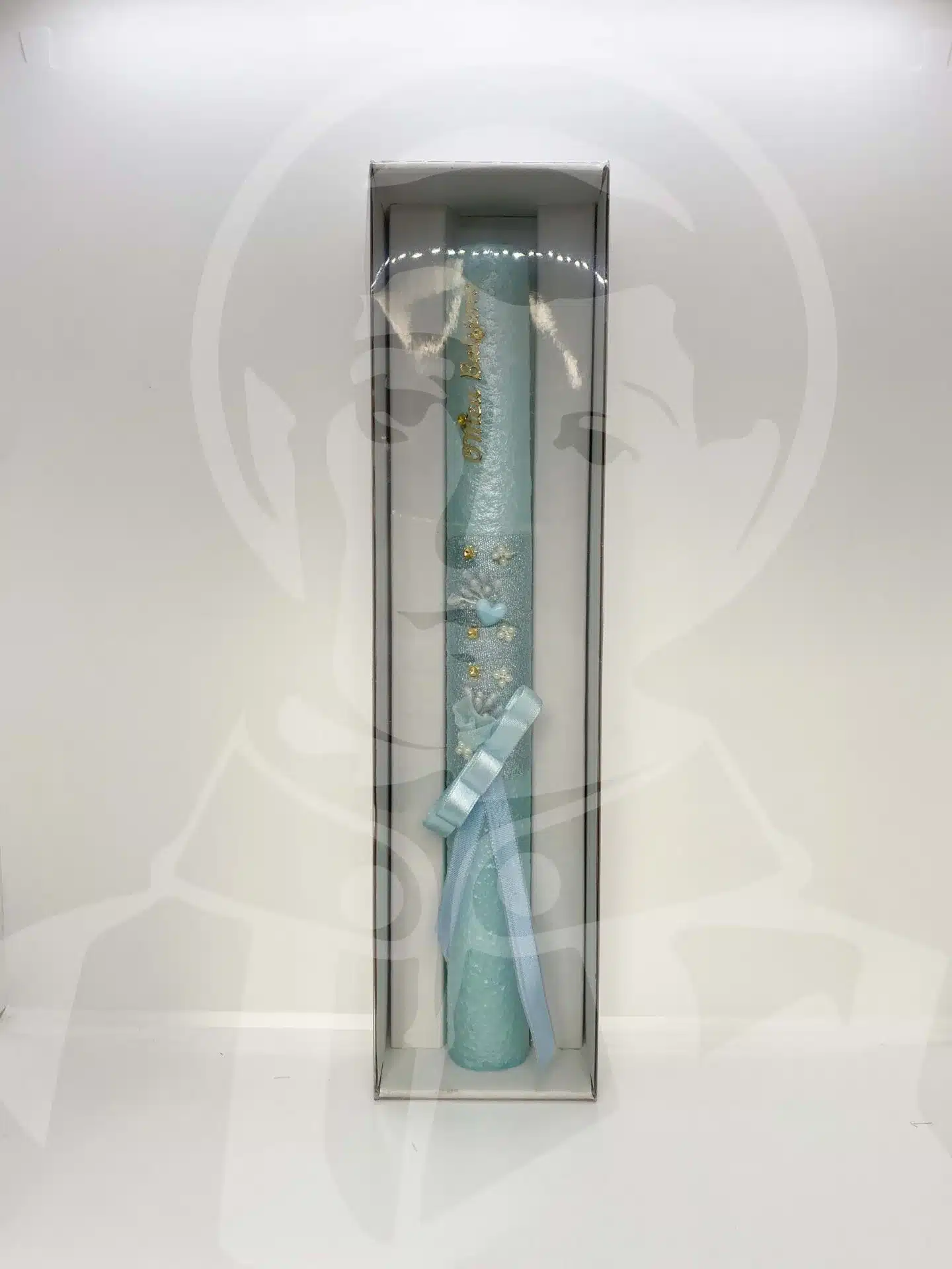 Vela de Batismo Decorada - Azul