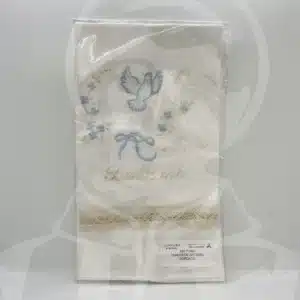 Toalha de Batismo Bordada - Azul