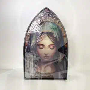 Quadro Efeito Vitral com Luz - Mãe