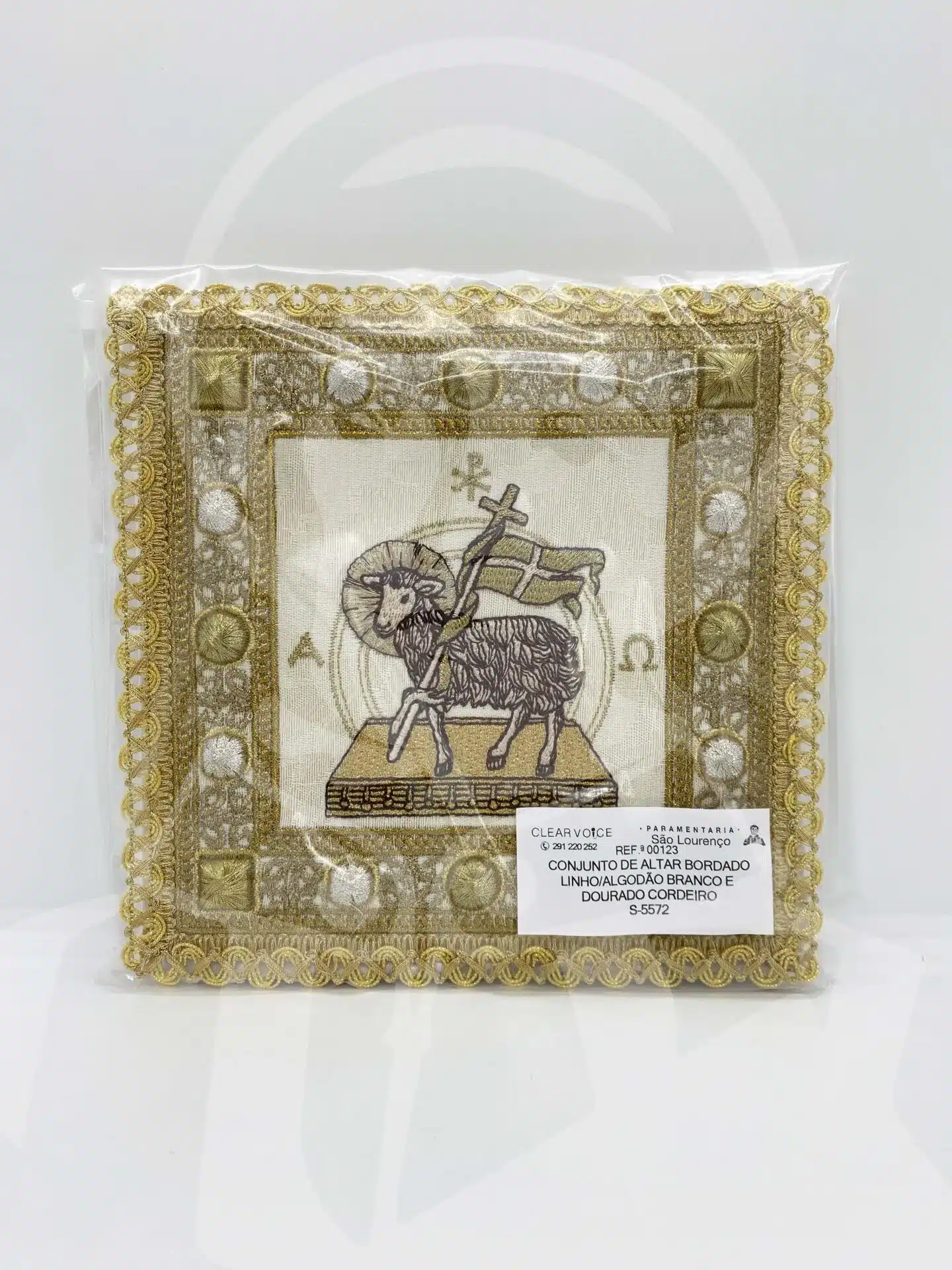 Conjunto de Altar Bordado Linho/Algodão