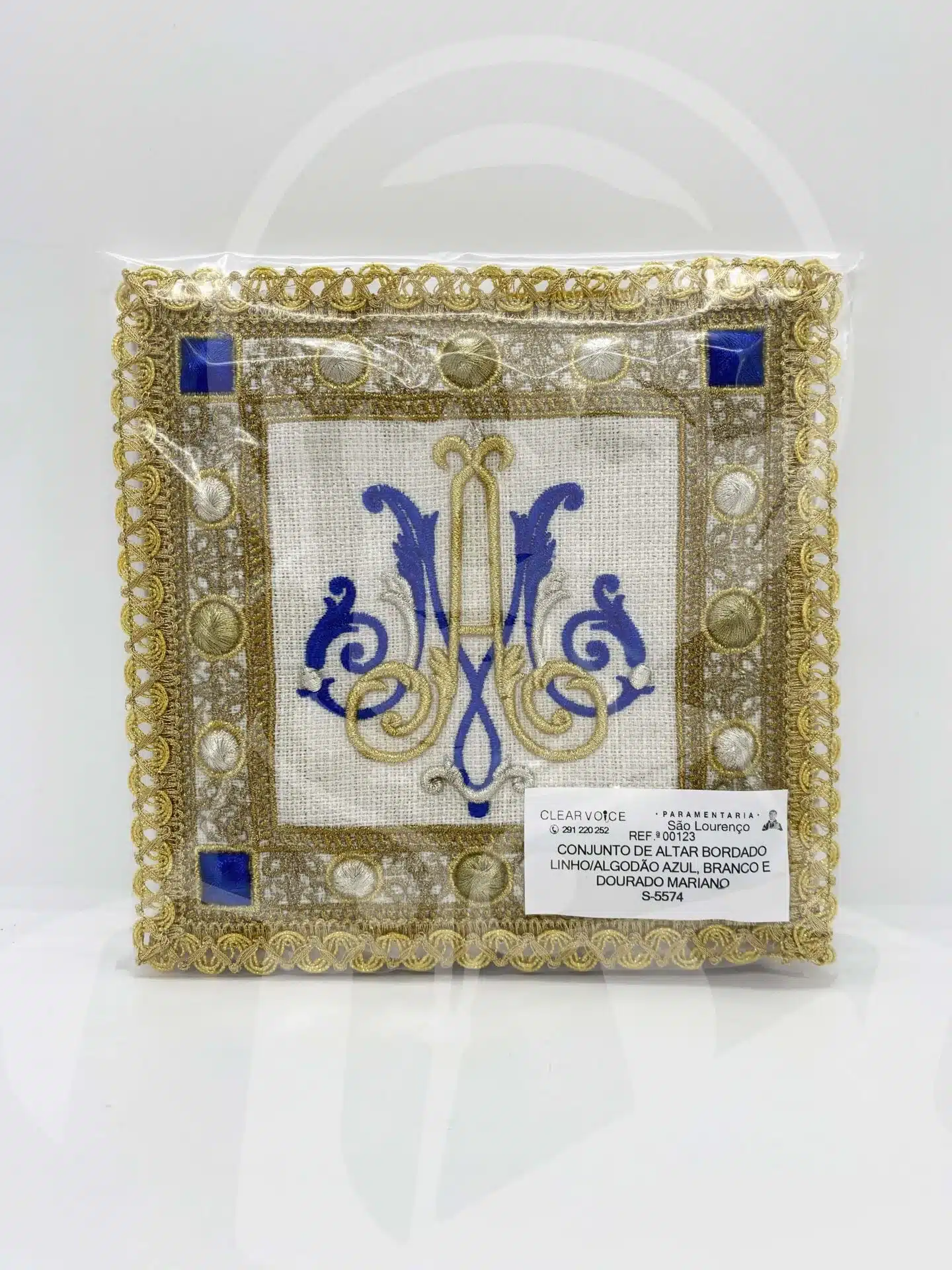 Conjunto de Altar Bordado Linho/Algodão